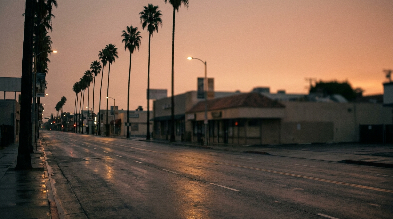 California hit and run law overview showing an accident scene at dusk