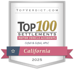 Top 100 Motor Vehicle Accident Settlements in California 2025, Cefali & Cefali